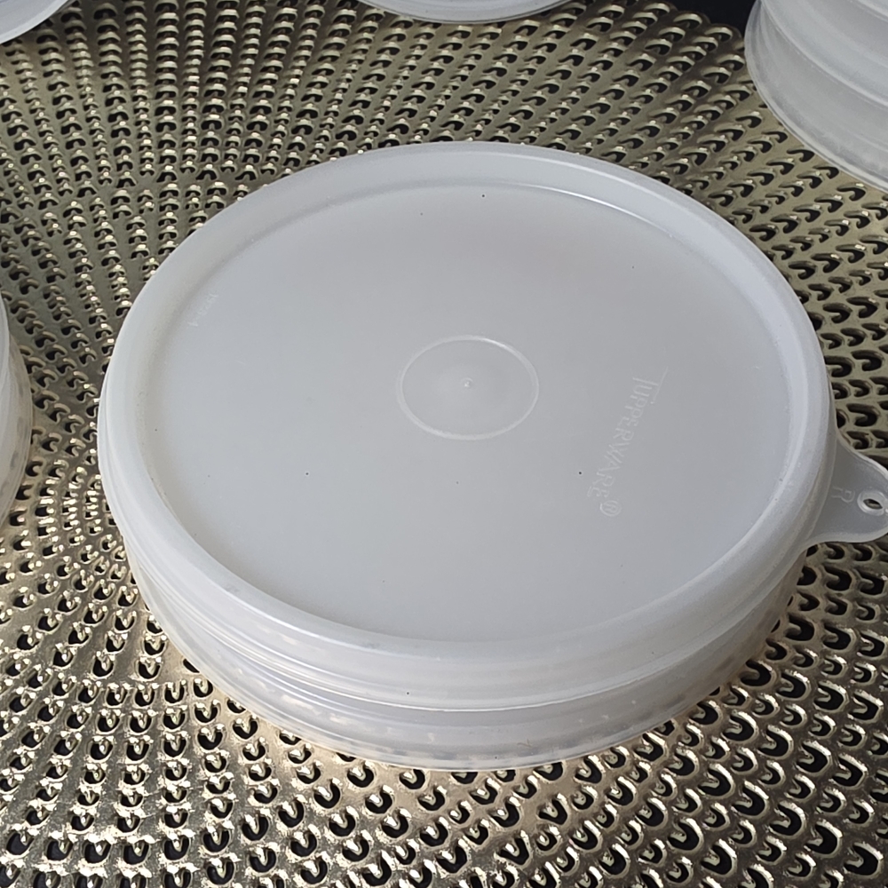 Tupperware Hamburger Patty Round Stackable Interlocking Storage Containers - Picture 3 of 5
